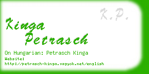 kinga petrasch business card